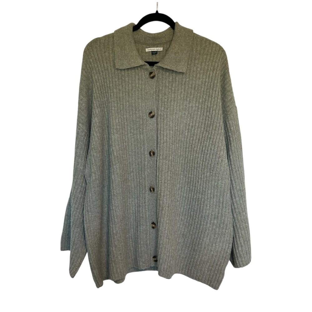 AEO Sage Green Ribbed Sweater